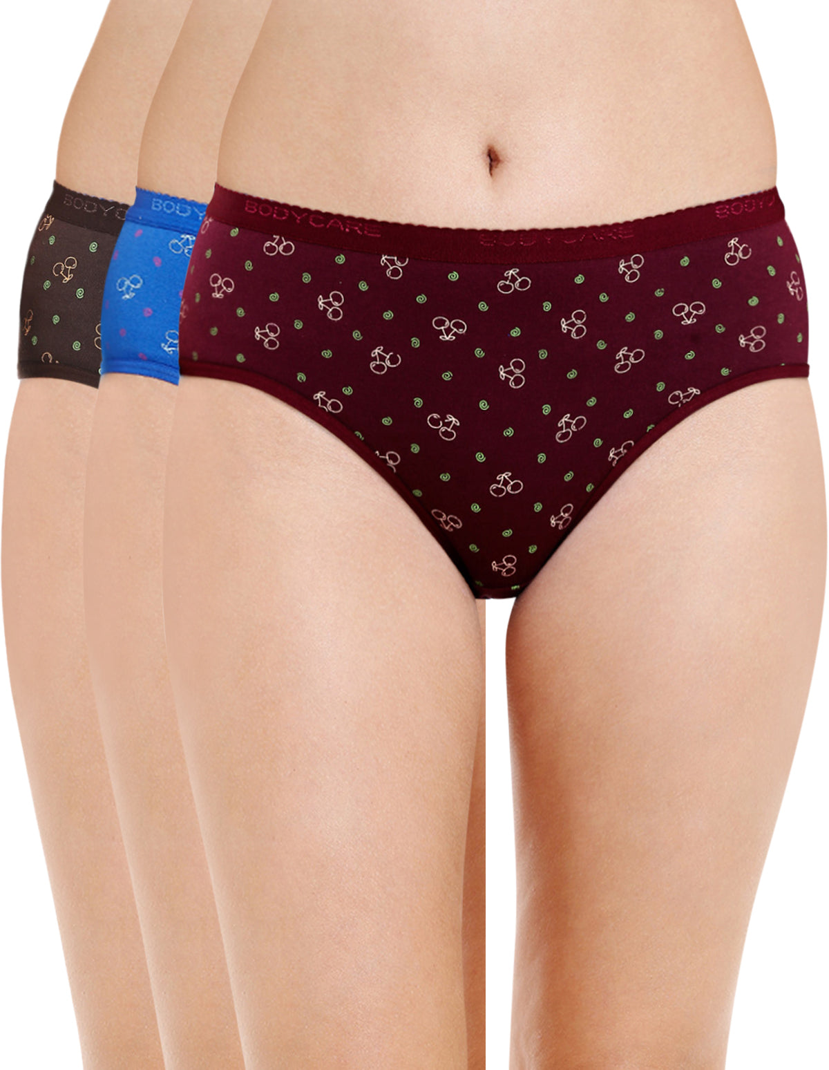 Bodycare 100% Cotton Printed High Cut Panty - 4000