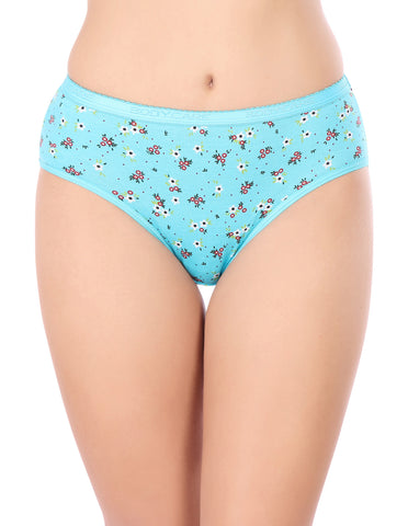 Bodycare Mid Rise Floral Print Panty (Pack of 3) - Multicolor - 4208