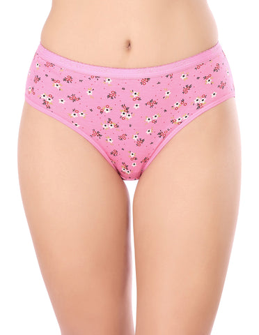 Bodycare Mid Rise Floral Print Panty (Pack of 3) - Multicolor - 4208