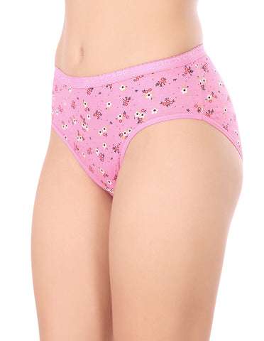 Bodycare Mid Rise Floral Print Panty (Pack of 3) - Multicolor - 4208