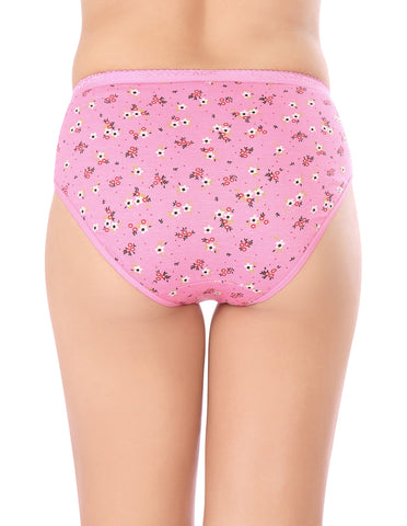 Bodycare Mid Rise Floral Print Panty (Pack of 3) - Multicolor - 4208