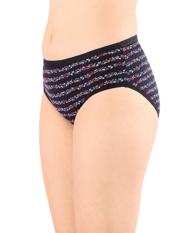 Bodycare Mid Rise Self Design Panty (Pack of 3) - Multicolor - 4269