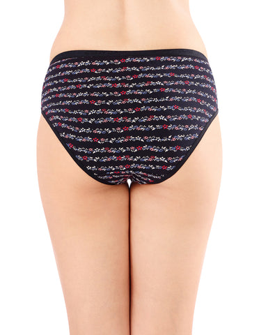 Bodycare Mid Rise Self Design Panty (Pack of 3) - Multicolor - 4269