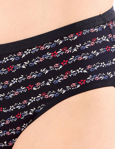 Bodycare Mid Rise Self Design Panty (Pack of 3) - Multicolor - 4269