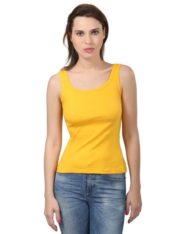 Broad Straps Round Neck Camisole - 44GOL