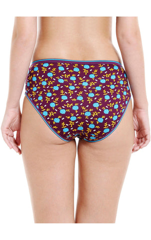 Pack of 3 Bodycare Premium Cotton Printed Classic Panties-500-D