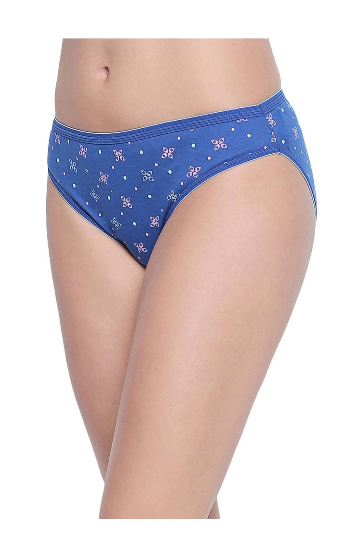 BODYCARE Pack of 3 Dark Printed High Cut Briefs in Assorted Color-5000