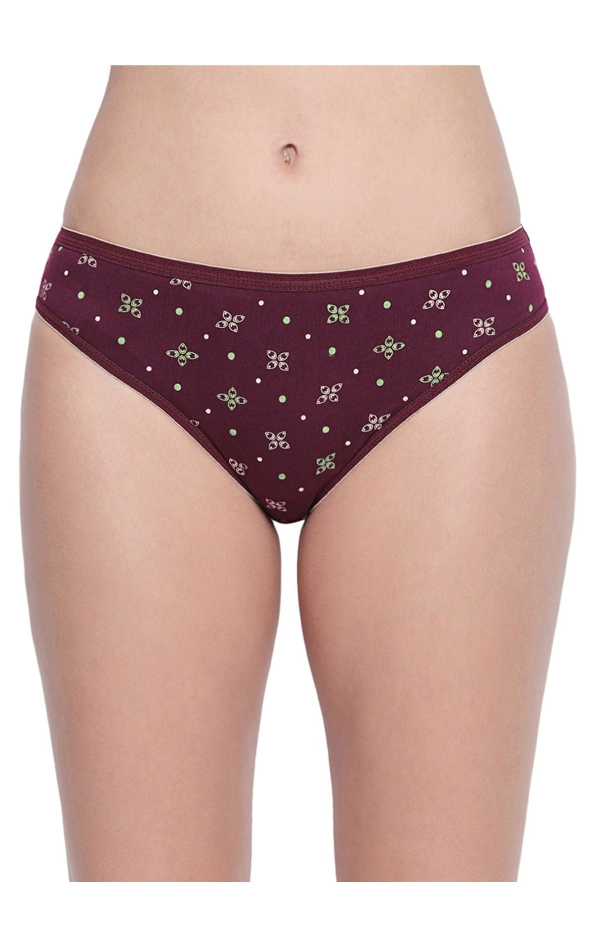 BODYCARE Pack of 3 Dark Printed High Cut Briefs in Assorted Color-5000