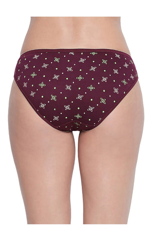 BODYCARE Pack of 3 Dark Printed High Cut Briefs in Assorted Color-5000