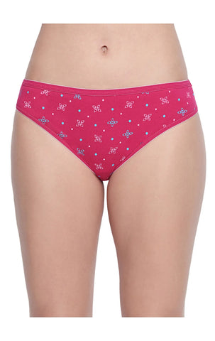 BODYCARE Pack of 3 Dark Printed High Cut Briefs in Assorted Color-5000