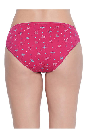BODYCARE Pack of 3 Dark Printed High Cut Briefs in Assorted Color-5000