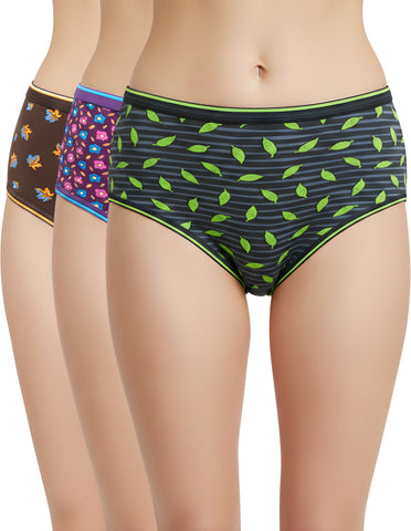 Pack of 3 Bodycare Premium Cotton Printed Classic Panties-500-D