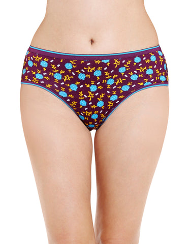 Pack of 3 Bodycare Premium Cotton Printed Classic Panties-500-D