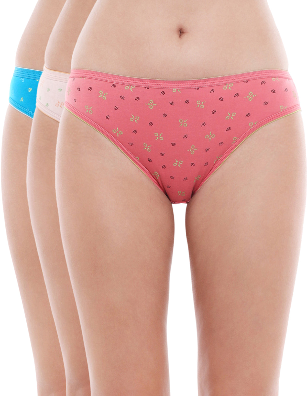Bodycare 100% Cotton Printed High Cut Panty-5200
