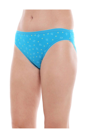 Bodycare 100% Cotton Printed High Cut Panty-12000