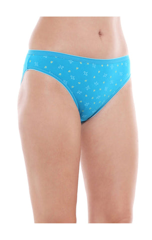 Bodycare 100% Cotton Printed High Cut Panty-12000