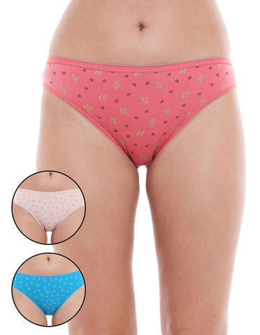 Bodycare 100% Cotton Printed High Cut Panty-12000