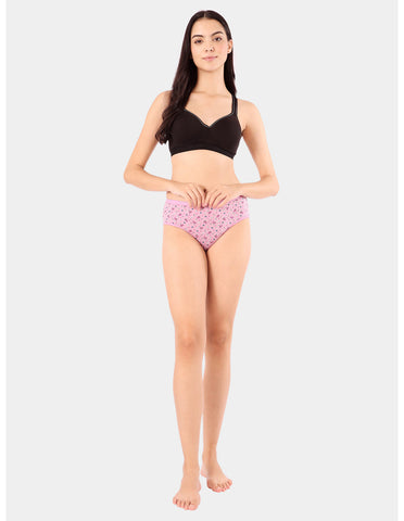 Bodycare Mid Rise Floral Print Panty (Pack of 3) - Multicolor - 5213
