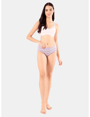 Bodycare Mid Rise Floral Print Panty (Pack of 3) - Multicolor - 5222
