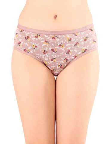 Bodycare Mid Rise Floral Print Panty (Pack of 3) - Multicolor - 5229