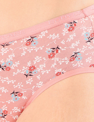 Bodycare Mid Rise Floral Print Panty (Pack of 3) - Multicolor - 5229