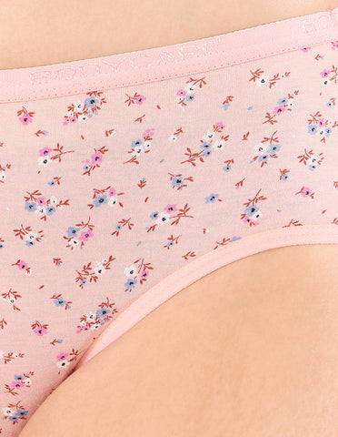 Bodycare Mid Rise Floral Print Panty (Pack of 3) - Multicolor - 5233