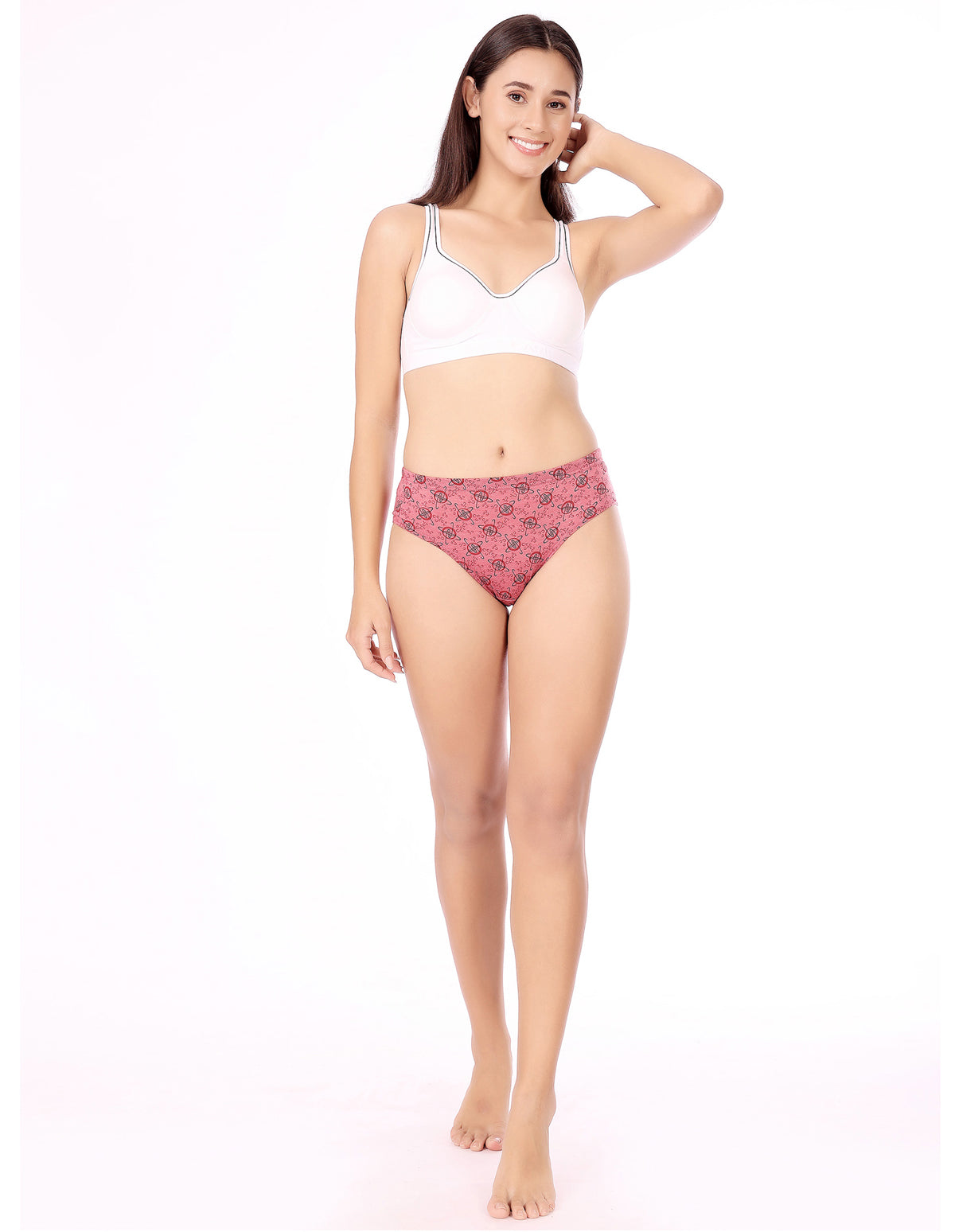 Bodycare Mid Rise Self Design Panty (Pack of 3) - Multicolor - 5401