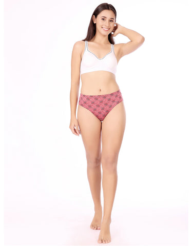 Bodycare Mid Rise Self Design Panty (Pack of 3) - Multicolor - 5401