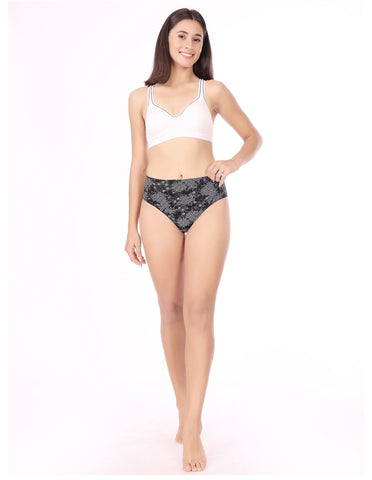 Bodycare Mid Rise Self Design Panty (Pack of 3) - Multicolor-5417