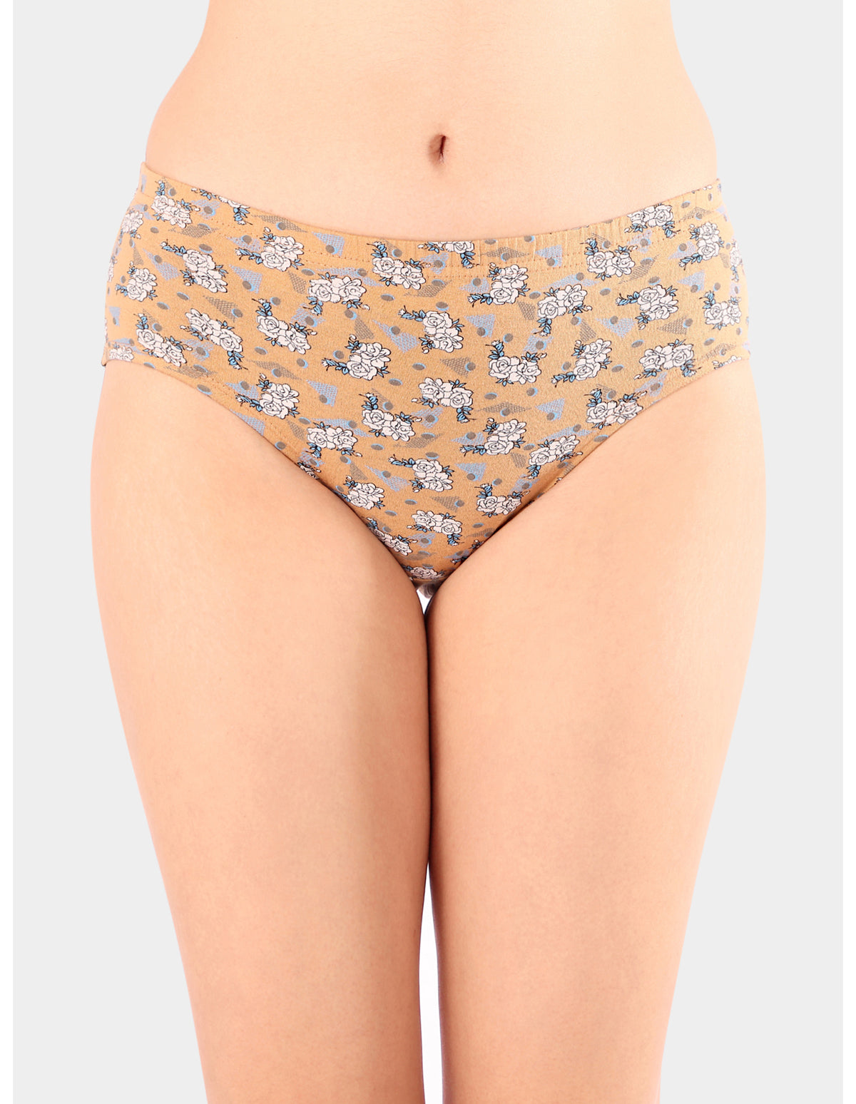 Bodycare Mid Rise Floral Print Panty (Pack of 3) - Multicolor - 5426