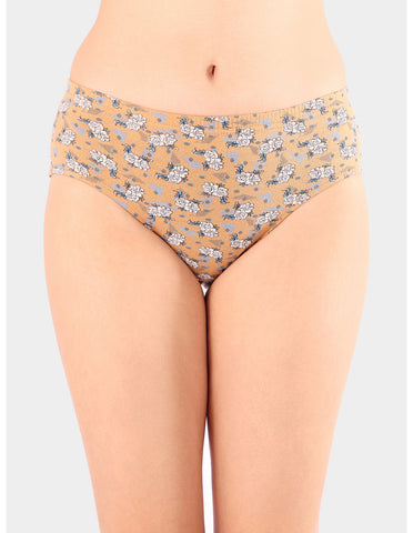 Bodycare Mid Rise Floral Print Panty (Pack of 3) - Multicolor - 5426