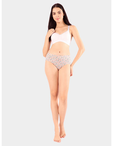 Bodycare Mid Rise Floral Print Panty (Pack of 3) - Multicolor - 5426