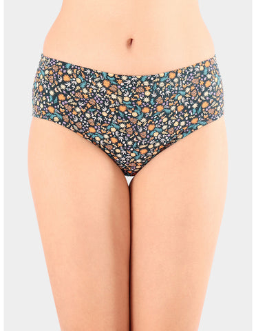 Bodycare Mid Rise Floral Print Panty (Pack of 3) - Multicolor - 5428