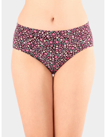 Bodycare Mid Rise Floral Print Panty (Pack of 3) - Multicolor - 5428