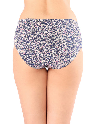 Bodycare Mid Rise Floral Print Panty (Pack of 3) - Multicolor - 5430