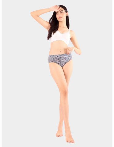 Bodycare Mid Rise Floral Print Panty (Pack of 3) - Multicolor - 5430