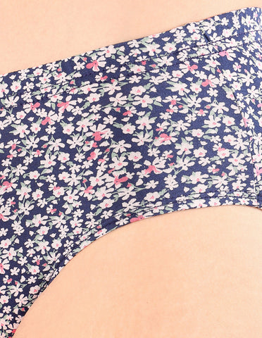 Bodycare Mid Rise Floral Print Panty (Pack of 3) - Multicolor - 5430