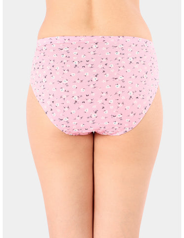 Bodycare Mid Rise Floral Print Panty (Pack of 3) - Multicolor - 5431