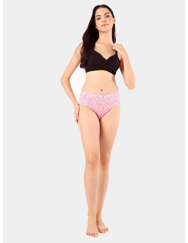 Bodycare Mid Rise Floral Print Panty (Pack of 3) - Multicolor - 5431