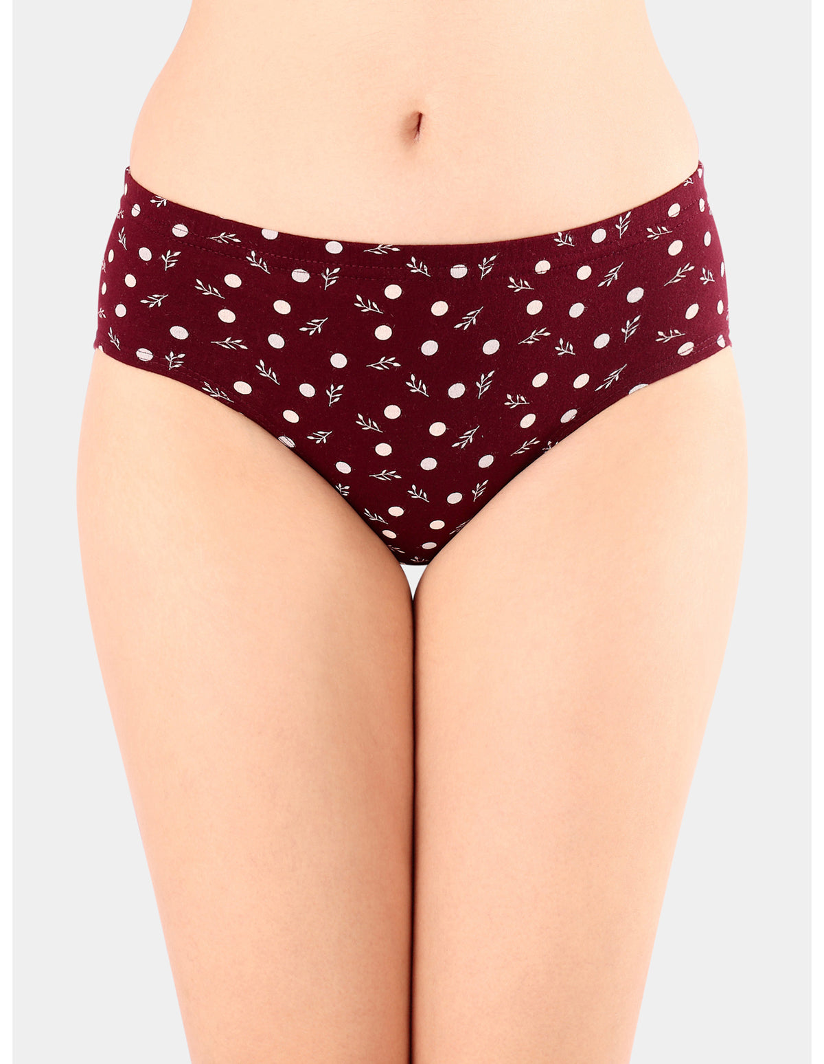 Bodycare Mid Rise Self Design Panty (Pack of 3) - Multicolor- Multicolor - 5433
