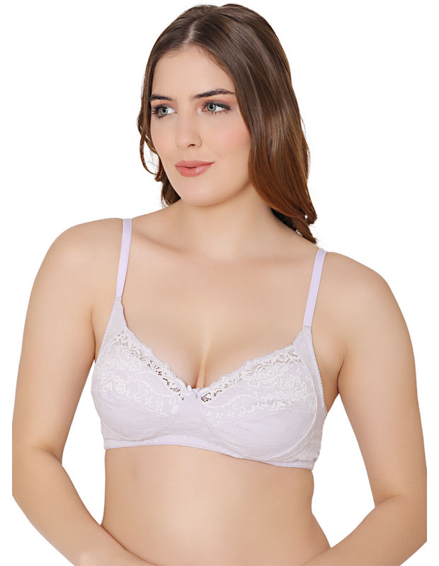 Bodycare cotton spandex wirefree adjustable straps designer net cup non padded bra-5506LOV