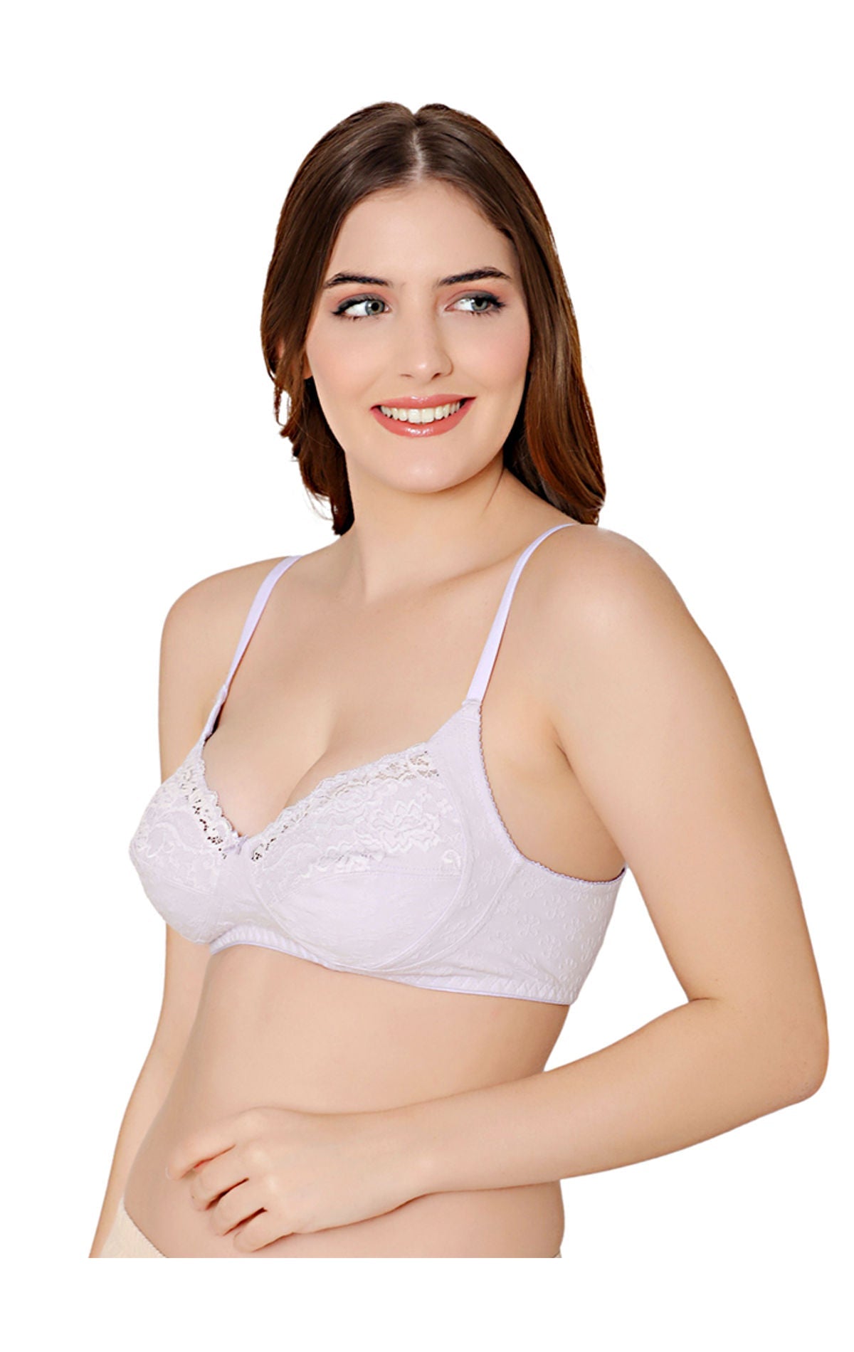 Bodycare cotton spandex wirefree adjustable straps designer net cup non padded bra-5506LOV