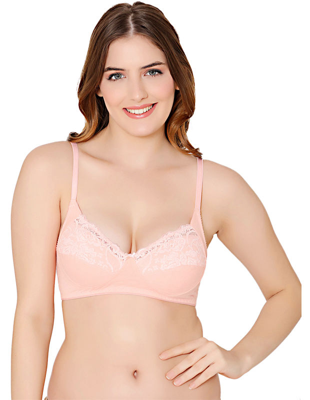 Bodycare cotton spandex wirefree adjustable straps designer net cup non padded bra-5506PE