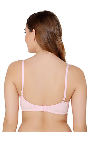 Bodycare cotton spandex wirefree adjustable straps designer net cup non padded bra-5506PI