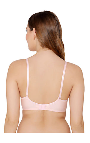 Bodycare polycotton wirefree convertible straps floral cup non padded bra-5510ECRU