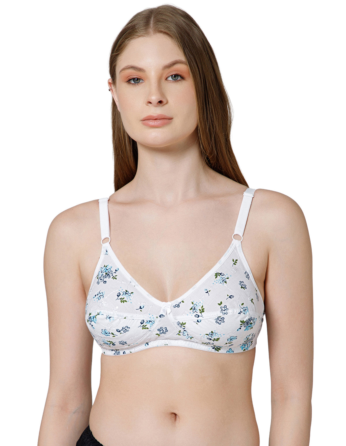 Basic Comfort PC Cotton Wirefree Full Coverage Bra for Daily Wear - 5534PRINT(3)
