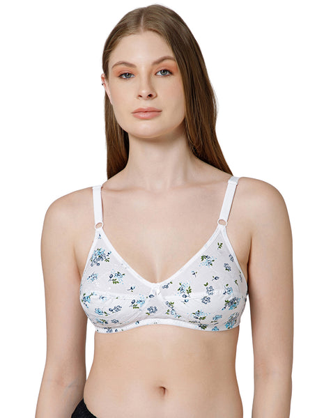 Basic Comfort PC Cotton Wirefree Full Coverage Bra for Daily Wear - 5534PRINT(3)