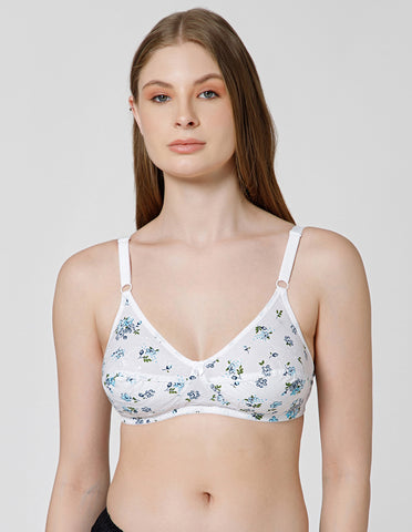 Basic Comfort PC Cotton Wirefree Full Coverage Bra for Daily Wear - 5534PRINT(3)