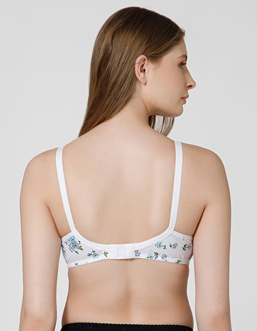 Basic Comfort PC Cotton Wirefree Full Coverage Bra for Daily Wear - 5534PRINT(3)