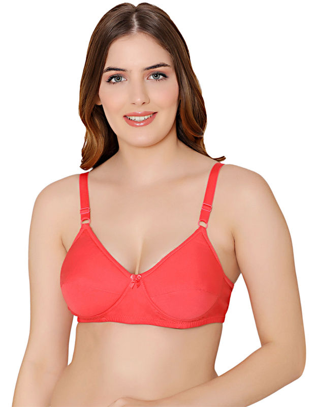 Bodycare cotton wirefree adjustable straps soft cup padded bra-5543COR